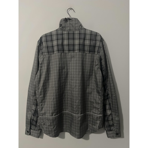 Lululemon Jacket Men’s Gray Large Plaid Shirt Reversible Reflective Windbreaker - Picture 4 of 16